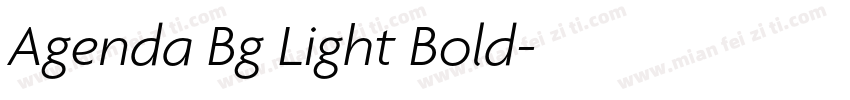 Agenda Bg Light Bold字体转换